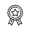 Star ribbon icon